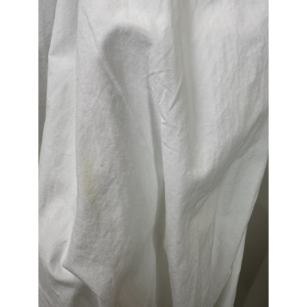 COS White Cotton Poplin Oversized Gathered Neckline Blouse Large Popover Top - Picture 9 of 12
